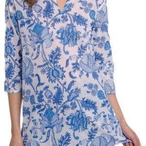 Roberta Roller Rabbit Blue Pattern Tunic Size XS